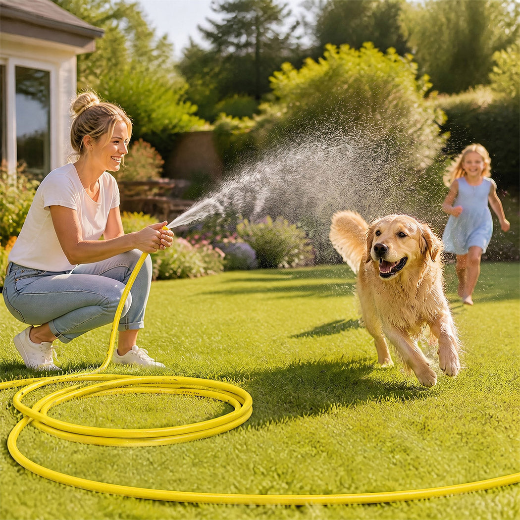 Traderight Hose Pipe 50M 12.5Mm Reinforced PVC for Outdoor Garden Wash Yellow-2109799600708325384