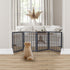 Wooden Pet Gate Dog Fence Retractable Grey 600x 3MM-1864184510149693447
