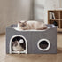 Pawz Foldable Cat House Cave Bed Hideaway Interactive Nest Scratching Board-2050056785997467655