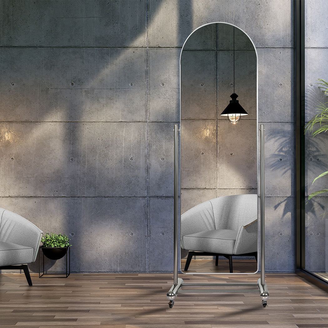 Yezi 165CM Movable Arch Full Length Mirror-2065254435407400967