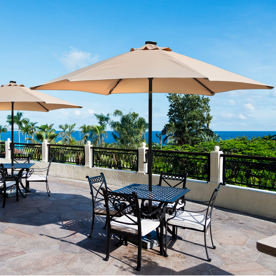 Centra 3M LED Outdoor Umbrella Base Stand Khaki-1950770002789535751