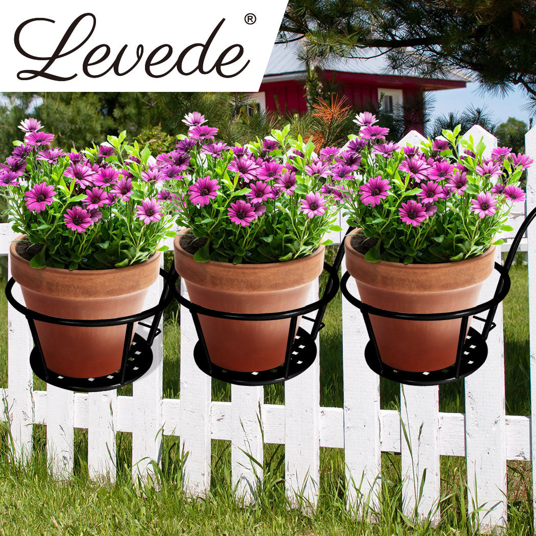 Levede 3x Plant Stand flower Holder Black-1864184713871233031