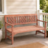 Levede 3 Seater Garden Bench Eucalyptus Wood Outdoor Patio Backrest Red Brown-2100034983359025159
