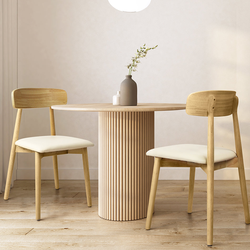 Levede 2x Dining Chairs Kitchen Chair Natural-1864183288890003463