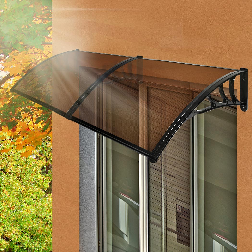 Mountview Window Door Awning Outdoor 1M X 2.4M Brown 1x2.4M-1886651038455435271