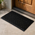 Marlow Front Door Mat 75x43cm TPE Raised Wave Drainage for Entrance Black-2109799592214859784