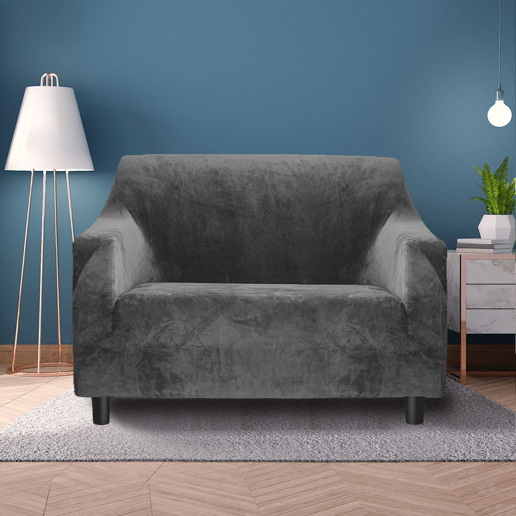 Marlow Sofa Covers 1 Seater High Stretch Grey-1910112339542282247