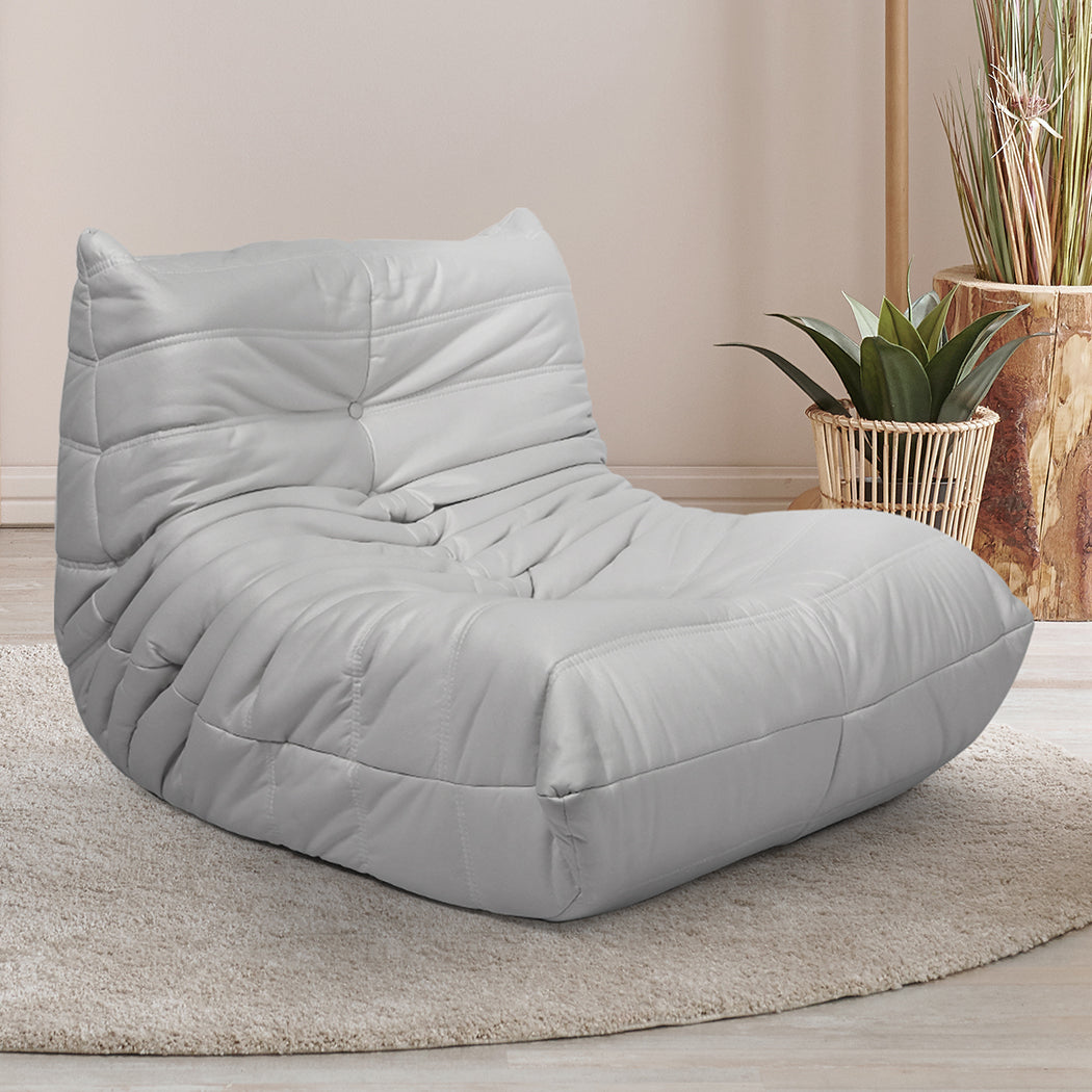 Levede Floor Chair Caterpillar Sofa Grey-1886651031782297607