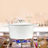 TOQUE 4L Enamel Dutch Oven Pot in White Colour-2018816786526507015