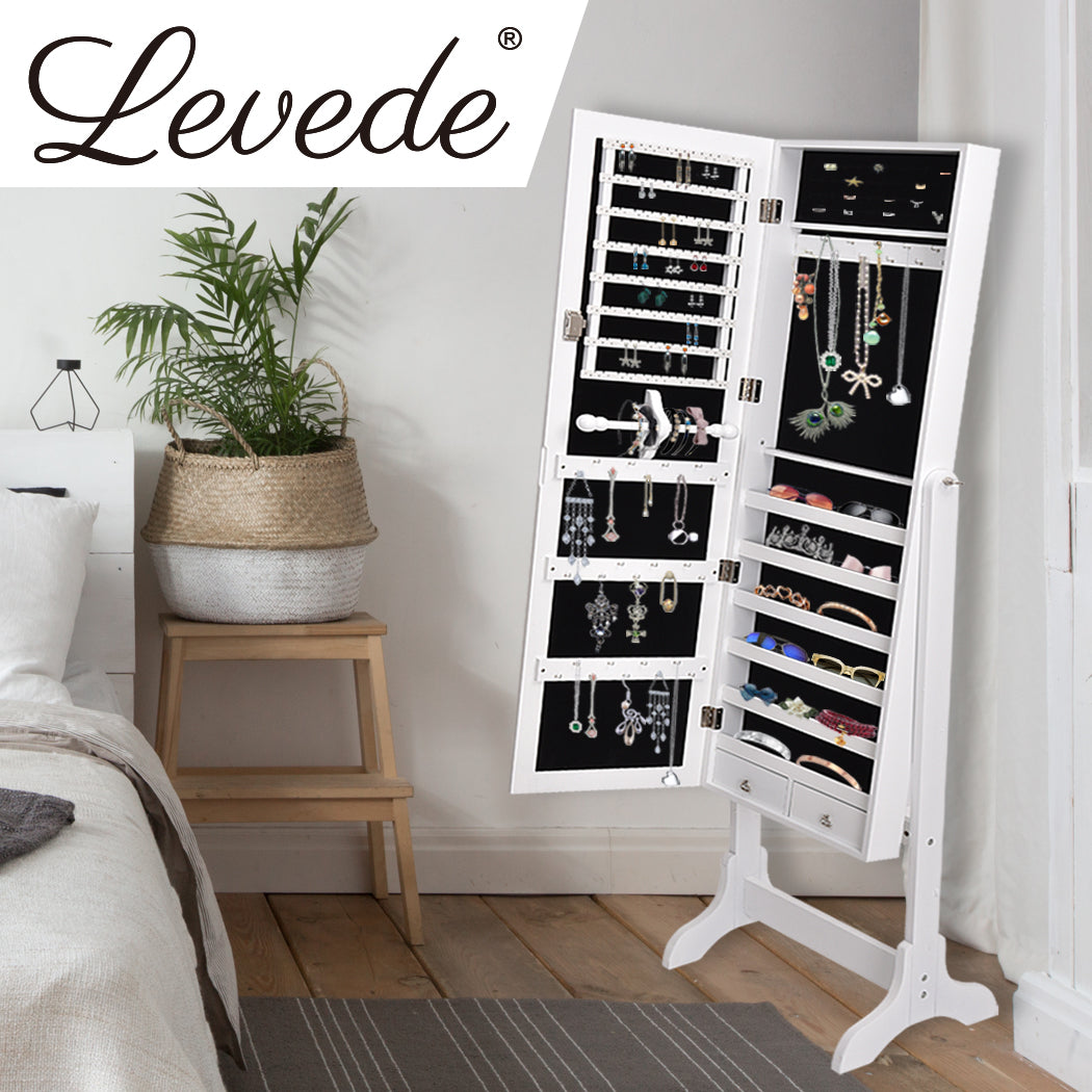Levede Mirror Jewellery Cabinet Makeup-1864184303475363847