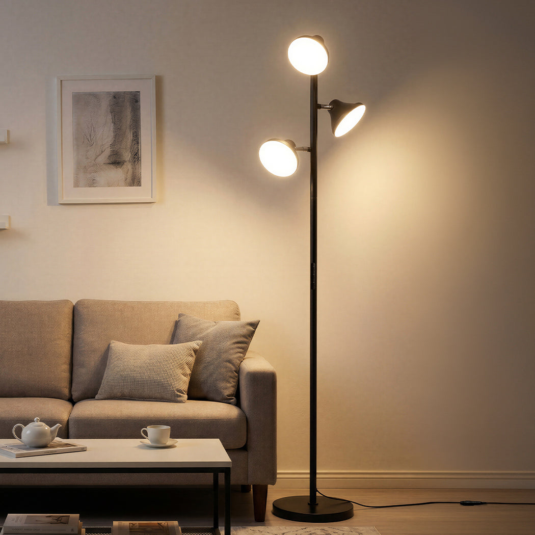 Emitto 3-Light LED Floor Lamp Dimmable Tree Lamp Remote Adjustable Living Room-2100002229158285319