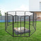 PaWz 8 Panel Pet Dog Playpen Puppy Exercise Black 4kg chicken-1864183335723601927