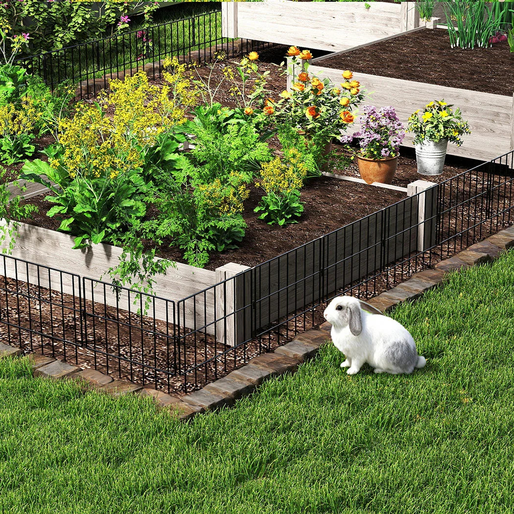Mountview 25 Pcs Garden Fence Border Rustproof Metal-2050056905589657606