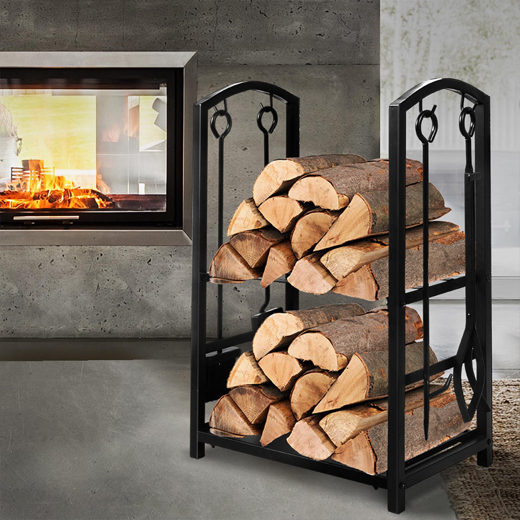 Traderight Firewood Rack 4 Fireplace-1864184269887377415