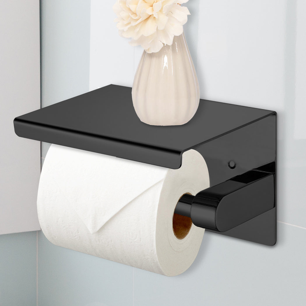 Toilet Paper Holder Roll Bath Tissue Black-2018816622747324422