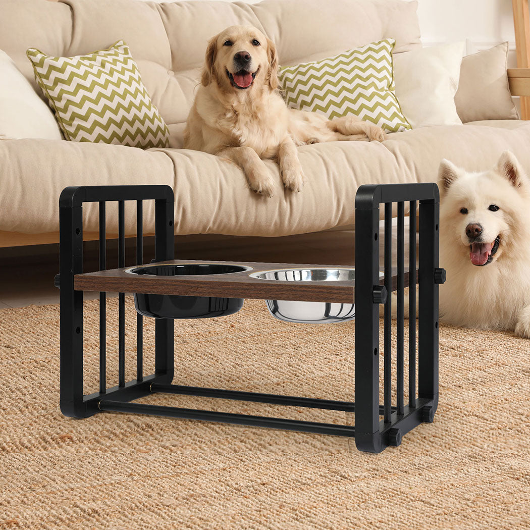 PaWz Adjustable Height Pet Feeder Elevated Medium-2018816712677396487