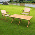 Levede Folding Camping Table Chair Set Oak-2006733114314985479