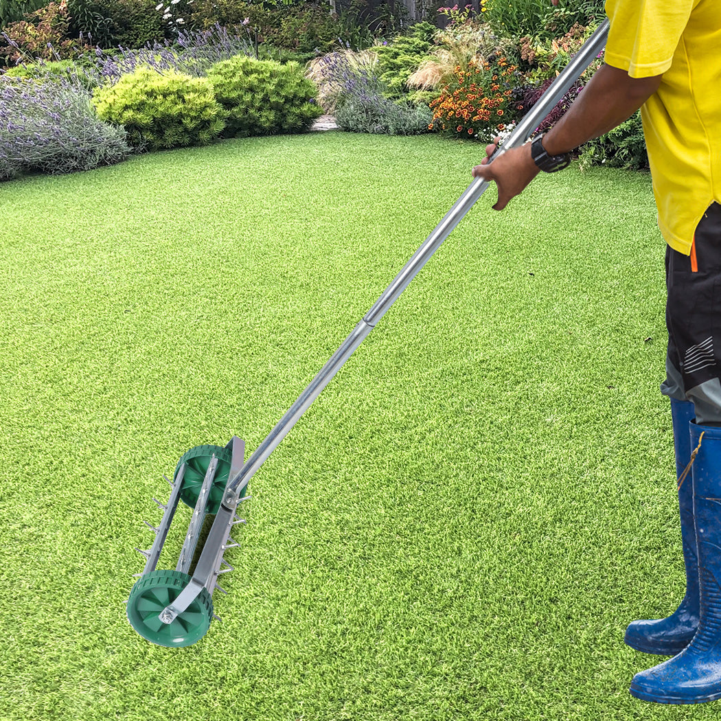 Lawn Aerator Roller Scarifier Rolling-1864184262408933383