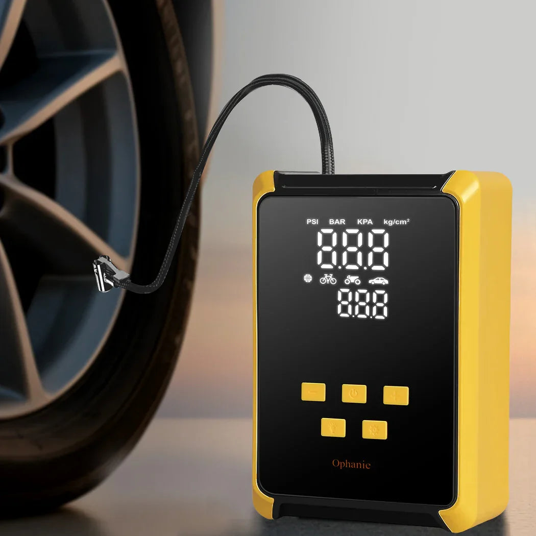 Manan 12V 150PSI Portable Tire Inflator with LED Light-2018816706054590471