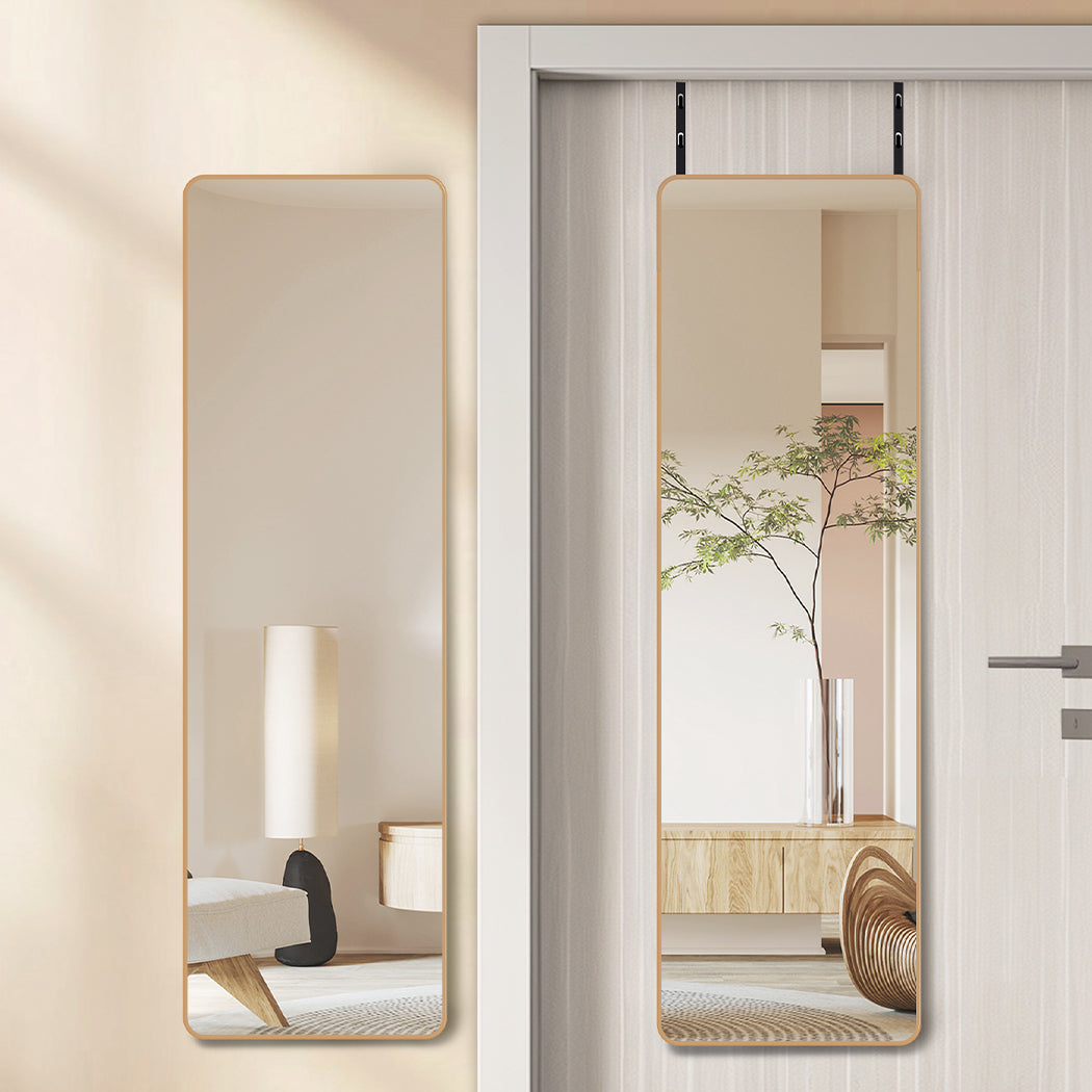 Yezi 120cm Wall Mounted Full Length Mirror Door Hanging-1910112269698732035