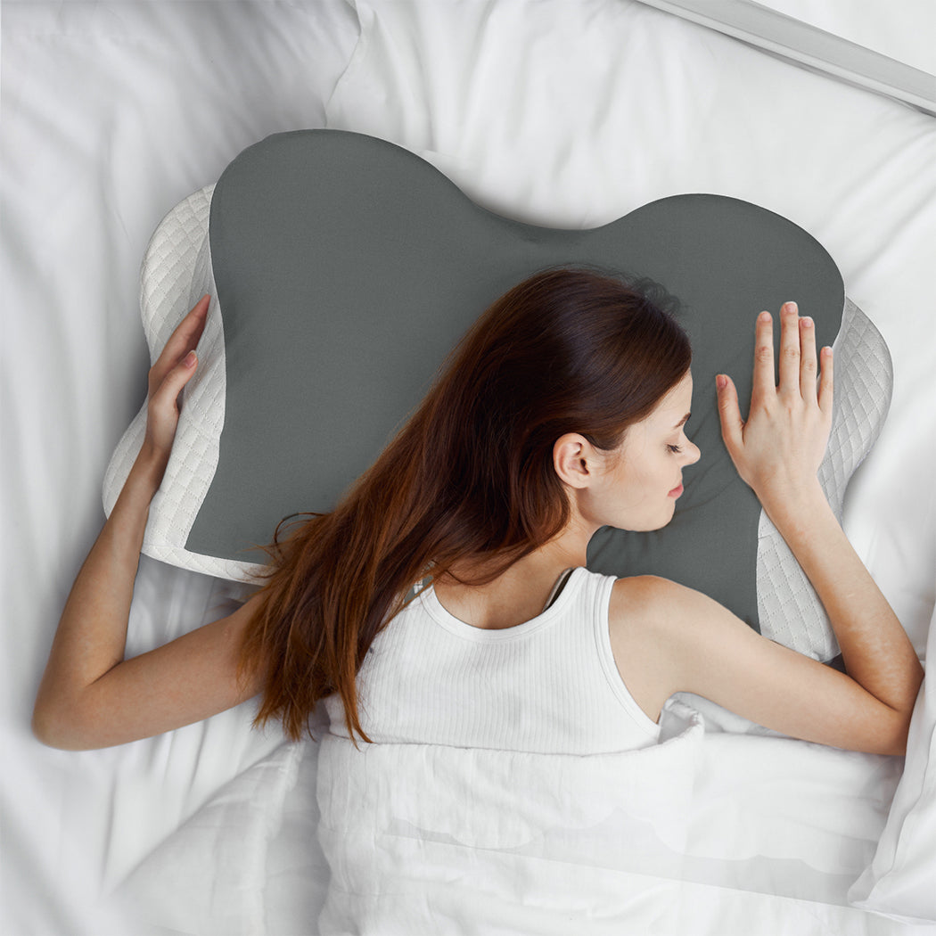 Dreamz Cervical Neck Pillow Ergonomic Memory Foam-2025742031766294535