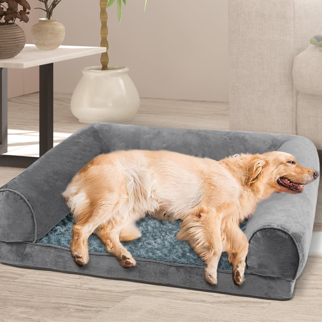 PaWz Pet Bed Sofa Dog Bedding Soft Warm L Grey Large-2065254552239738887