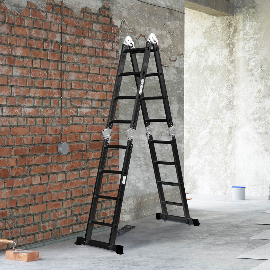 Traderight Multi Purpose Ladder Aluminium 4.7Meter-2029387262541828103