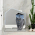 PaWz Fully Enclosed Cat Litter Box Mat Blue-1886651029785808903