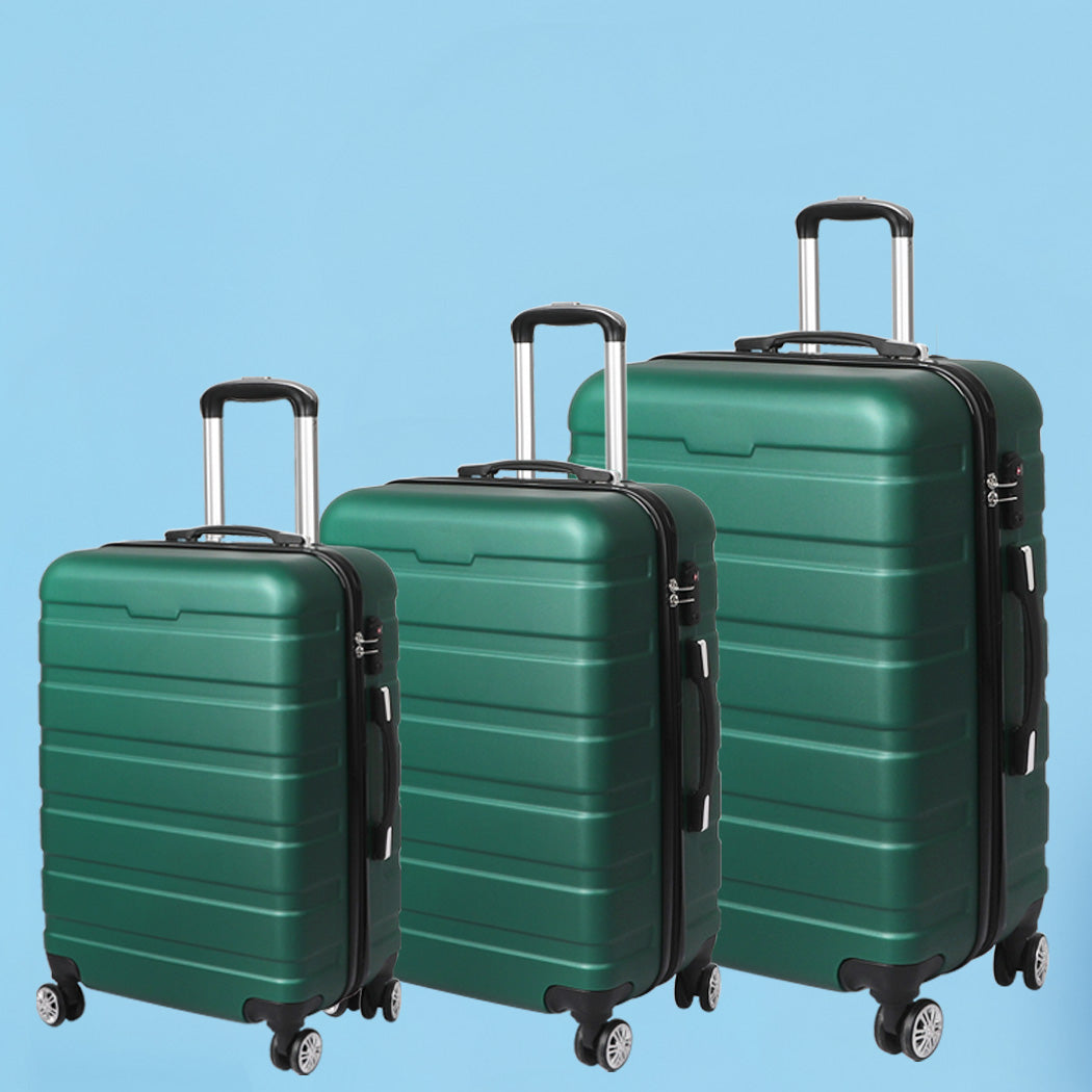 Slimbridge 3PC Luggage sets Suitcase Green-2006733066688663559