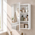 Levede Bathroom Mirror Cabinet Wall Mounted 45cm Adjustable Shelves White-2109799584778358792