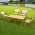 Levede Folding Camping Table Chair Set Oak-2018816888494231559
