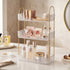 Ilus 3 Tier Makeup Organiser Vanity Countertop Shelf Cosmetic Holder White-2065254302259220487