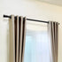 Marlow Black Curtain Rod Steel Quiet Rail Pole Pommel Set Extendable-2018816719925153799