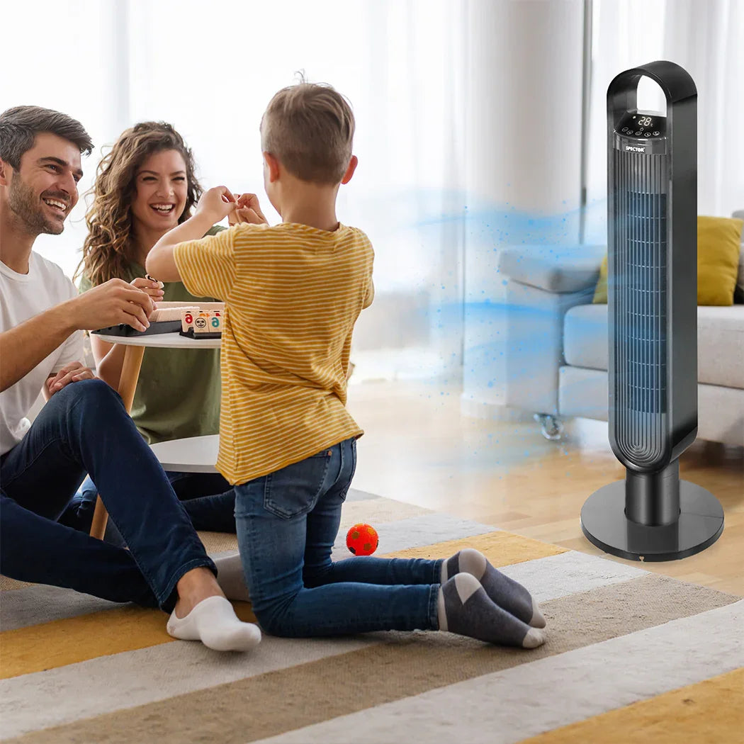 Spector Portable Bladeless Tower Fan Black-2018816840016465927
