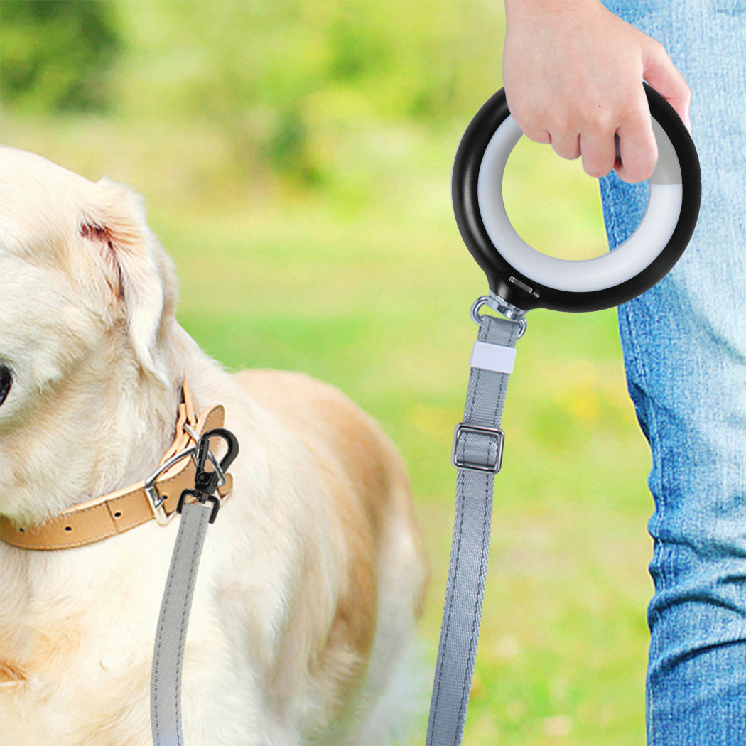 PaWz LED Dog Leash Lead Walking Rope Black-1864184546673692679