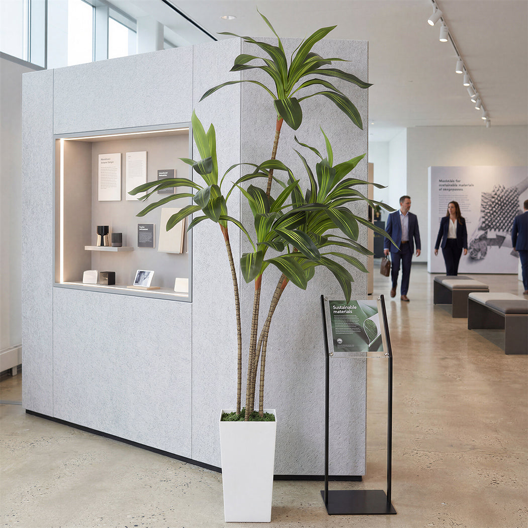 Lambu Artificial Dracaena Tree Lifelike Fake Leaves Artificial Plants Indoors-2050056792347643911