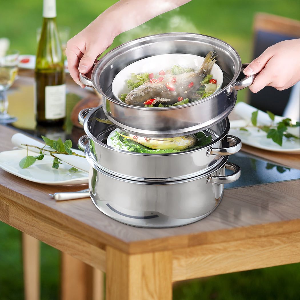 TOQUE Stainless Steel Steamer Meat Vegetable-2029387268405465094