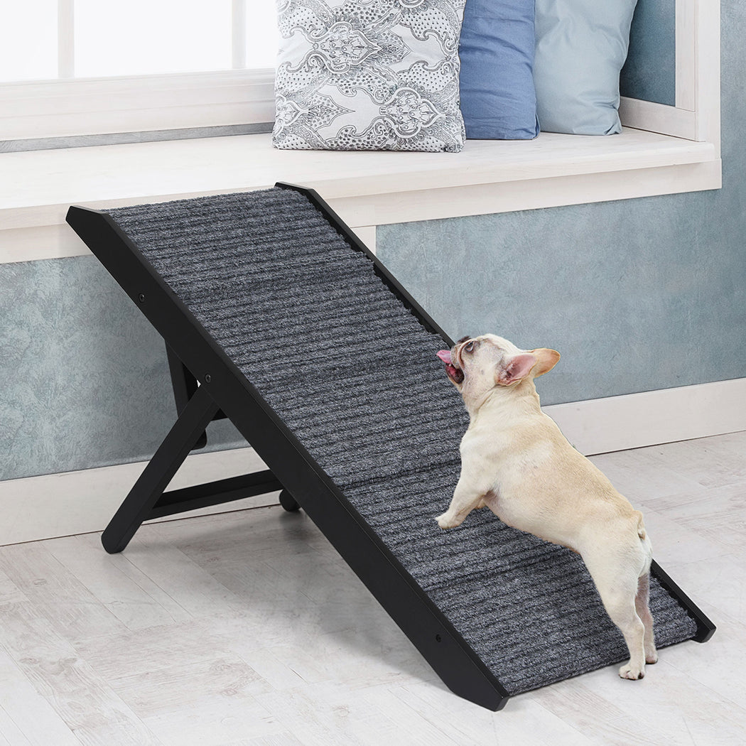 PaWz Adjustable Dog Ramp Height Stair Black-2029387229318746119