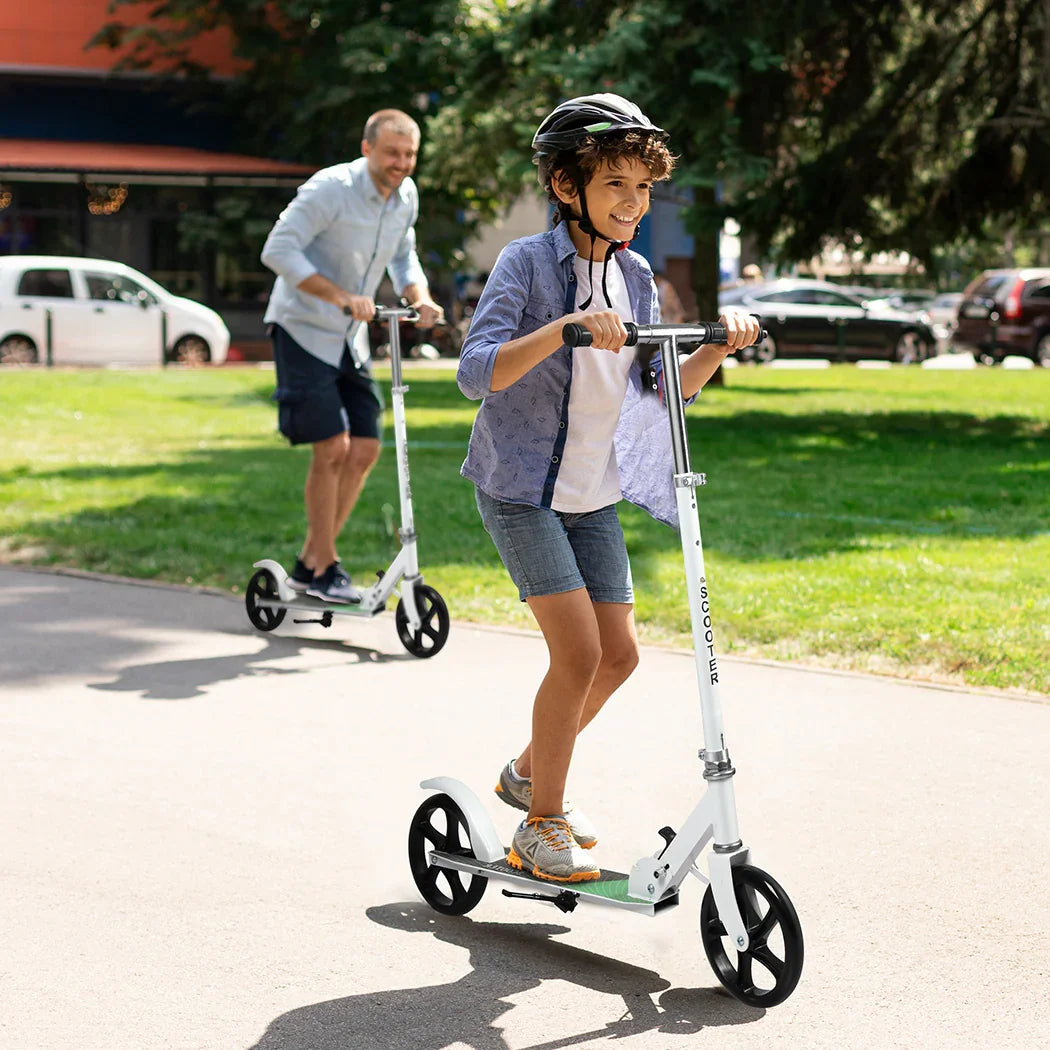 MONVELO Folding Scooter Dual Large Wheels White-2006732742351523846