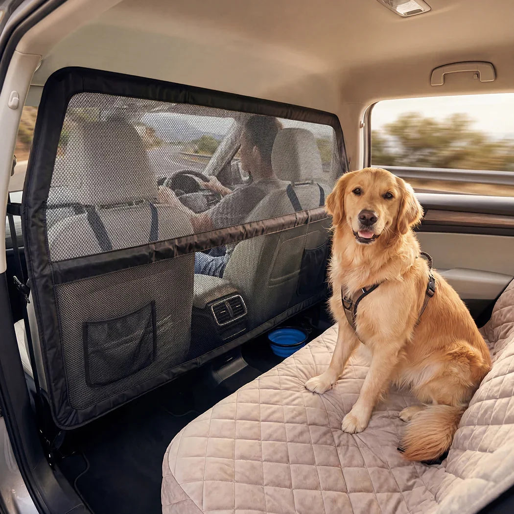 Pawz Dog Car Barrier Guard Back Seat Safety Protector Mesh Net Pet Large Divider-2050056784604958727