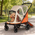 PaWz Dog Stroller Pet Pram Fold Shock Absorbing Wheels Outdoor Travel Orange-2100034992682962951