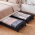 Levede 2x Under Bed Storage Containers for Shoe and Apparel Clear-Lidded Black-2072893558800650247
