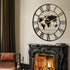 Yezi 75cm Large Wall Clock Roman Numeral Home Black-1894516795084247047