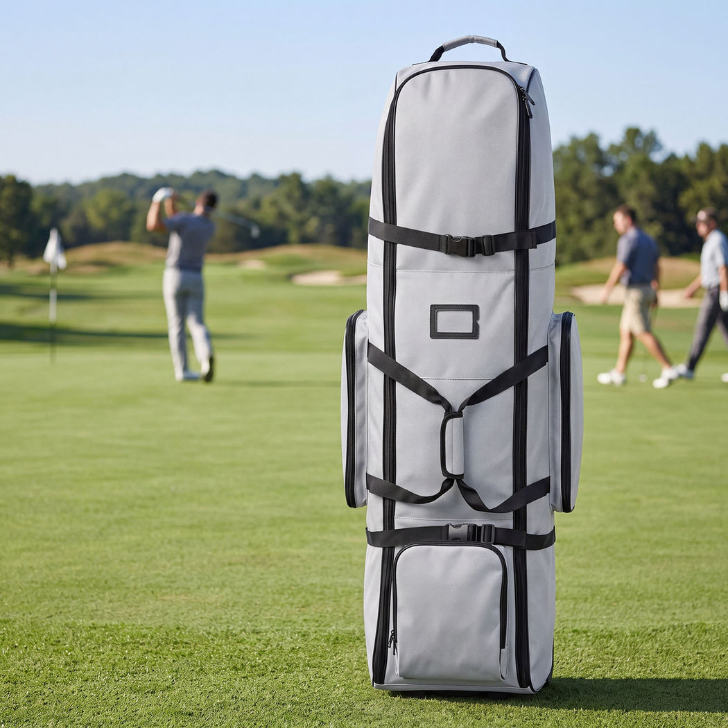 Centra Golf Travel Bag Padded Reinforced Wheels 900D Oxford for Airline,Grey-2100035025671163911
