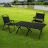Levede Folding Camping Table Chair Set Black-2006733114482757639