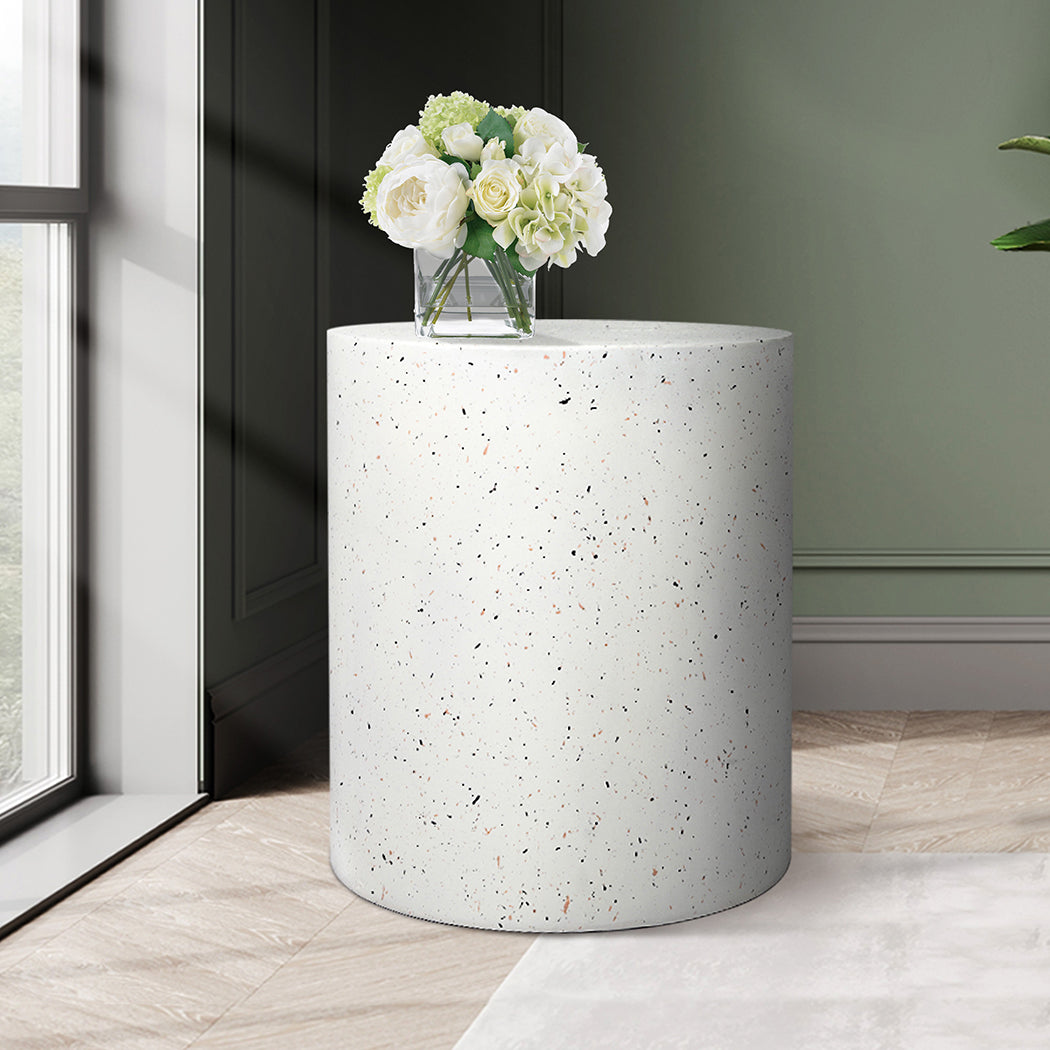 Levede Side Table Terrazzo Round End-1910113299723325447