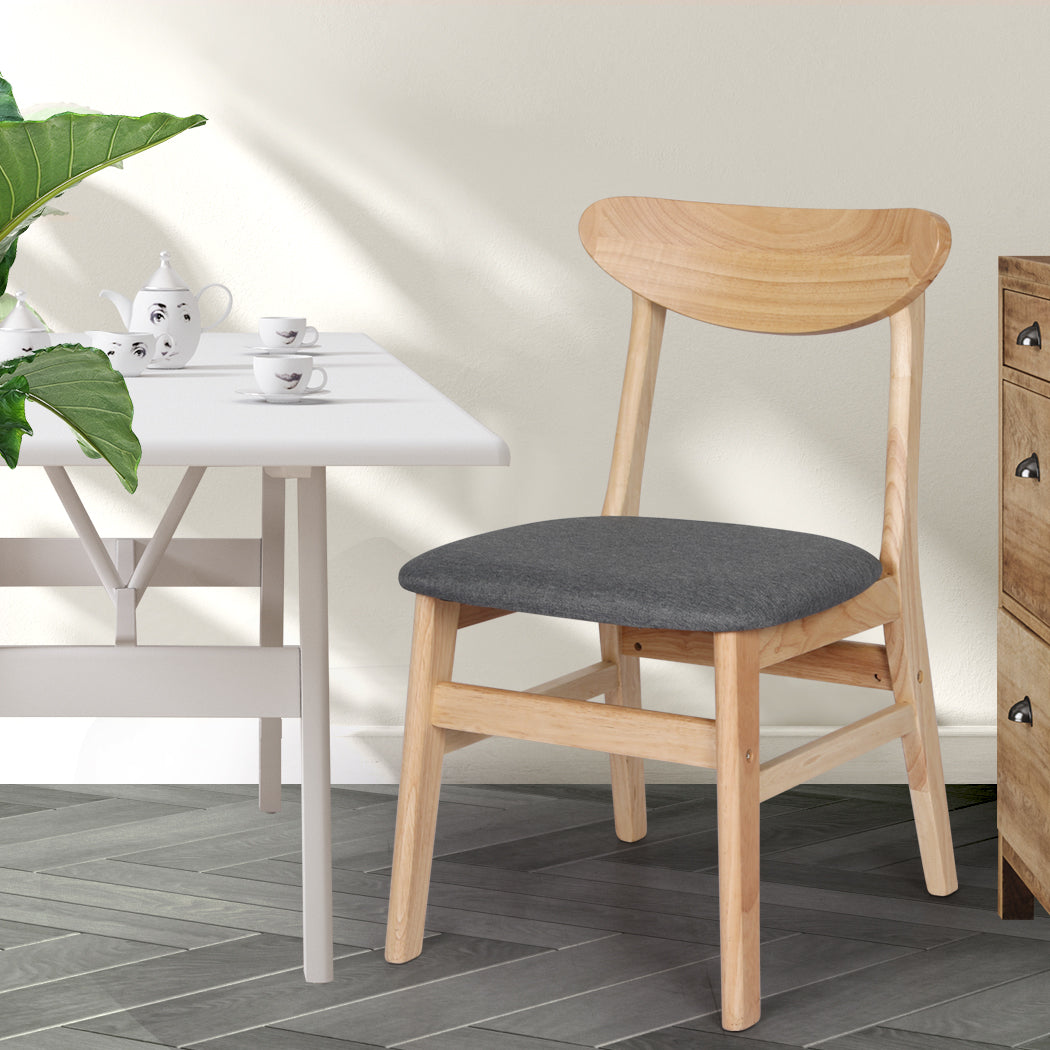 Levede 2xDining Chairs Kitchen Chair Nature Clear 2Pack-1910113288486785031