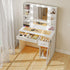 Levede Vanity Desk Makeup Mirror Storage Dressing Table-2050056809774977032