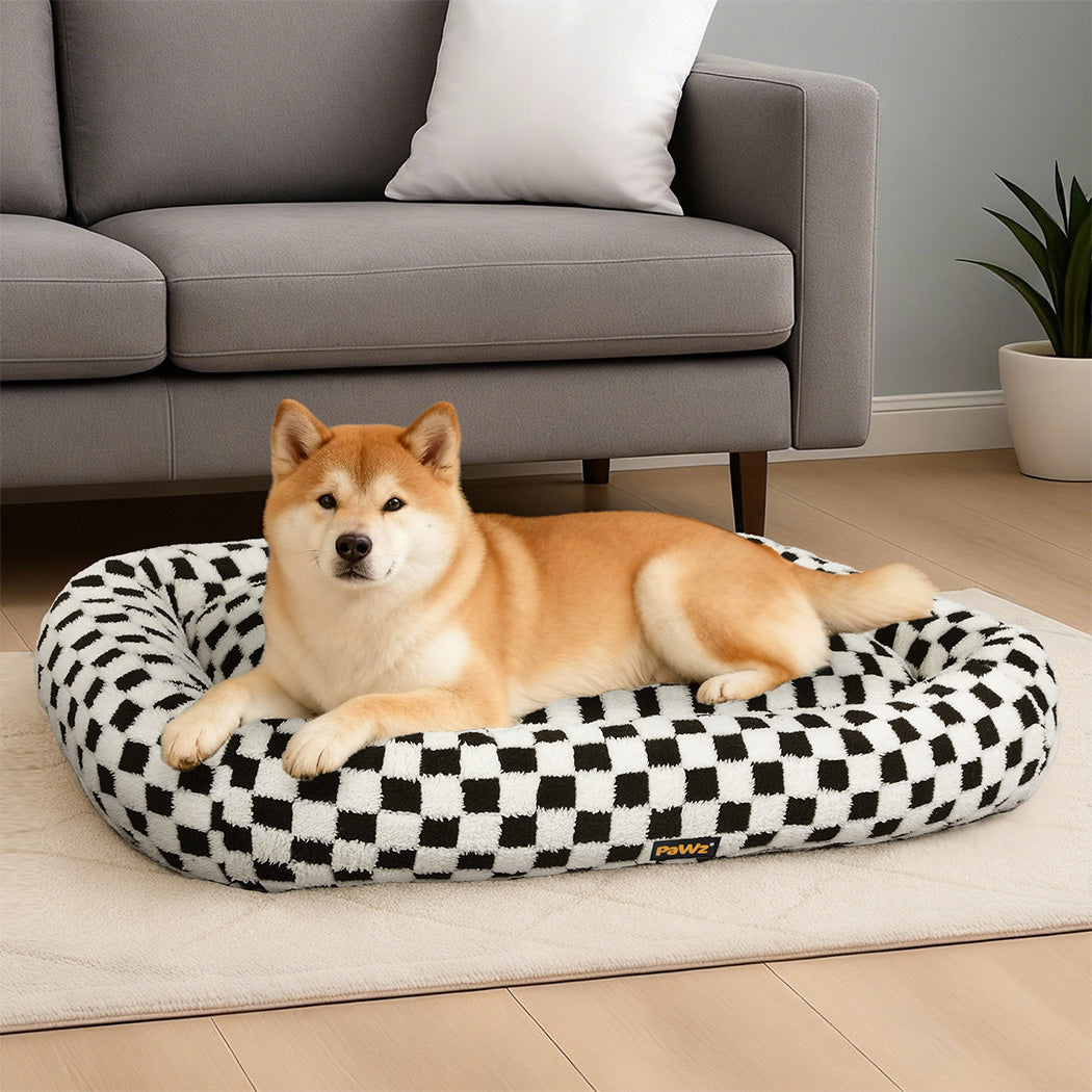 Pawz Dog Bed Calming Pet Plush Bed Soft Washable Bed-2050056798668460039