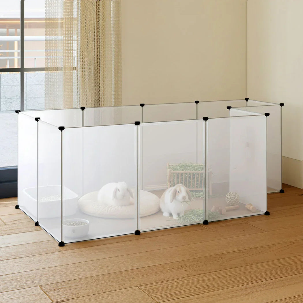 Pawz 12 Panels Guinea Pig Rabbit Puppy Playpen Fence-2050056917044301831